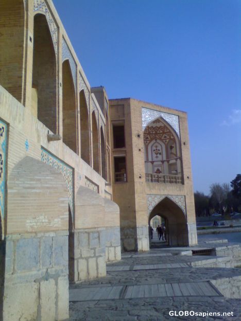 Postcard Khaju Bridge in Isfahan