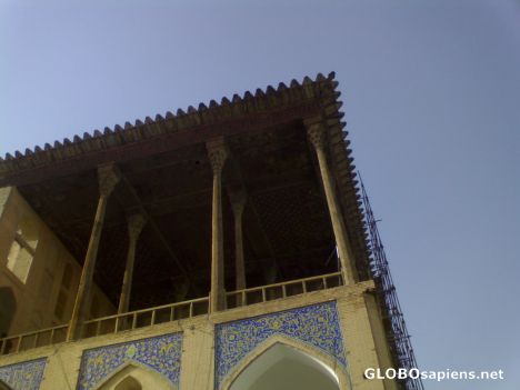 Postcard Ali Qapu palace, was the celebrated seat