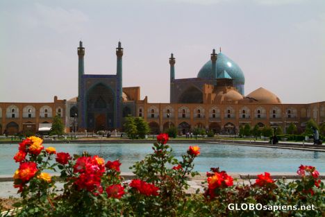 Postcard Esfahan, Naghsh-e Jahan Square Flowers