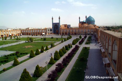 Postcard Esfahan, Naghsh-e Jahan Square view from Ali Qapu