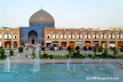 Postcard Esfahan, Sheikh Lotfollah Mosque & Fountains