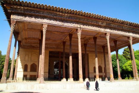 Postcard Esfahan, Chehel Sotun Palace Columns