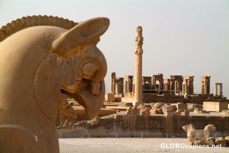 Postcard Persepolis - Scary Griffin's Head