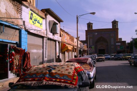 Postcard Shiraz - On approach to the bazaar