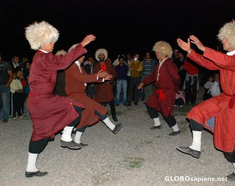 Postcard turkman dance