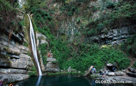 Postcard kaboudwall waterfall