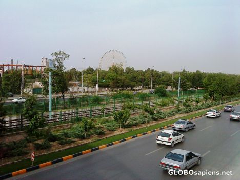Postcard Iran-Mashhad-Funfair in Mellat park