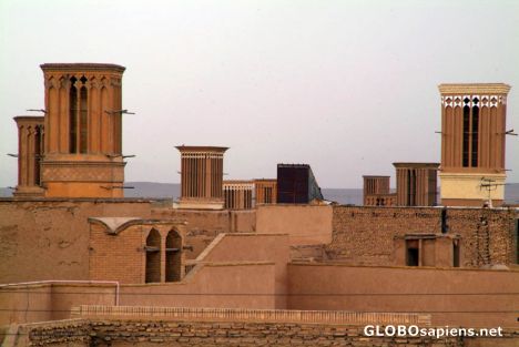 Postcard Yazd - Wind Towers