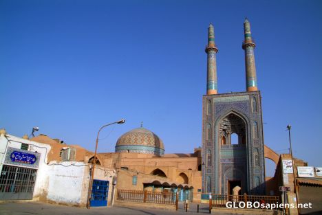 Postcard Yazd - Jameh Mosque from the front