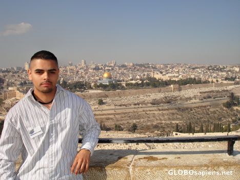 Postcard In front of the holy city of Jerusalem!