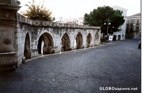 Postcard The aqueduct, Sulmona