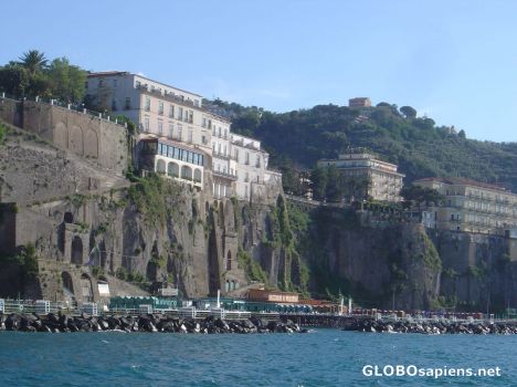 Postcard Sorrento onthe cliffs
