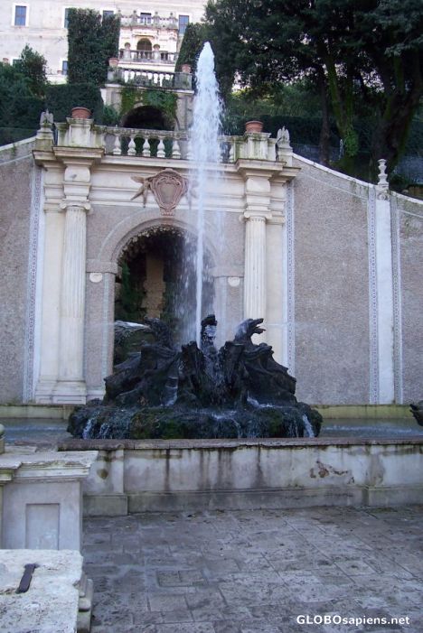 Postcard Villa d'Este - Dragon fountain