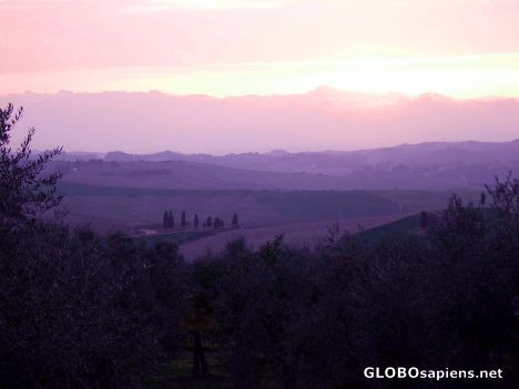 Postcard Tuscan sunset