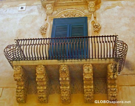 Postcard Ornate balconies wherever you look