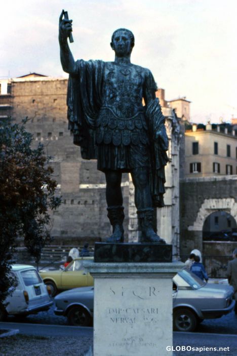 Postcard Rome Statue of Caesar