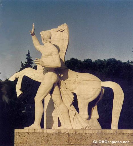 Postcard Horse and Gladiator