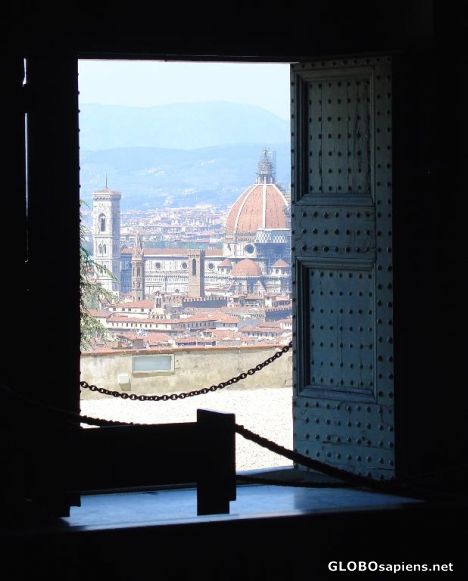Postcard The Door to Florence
