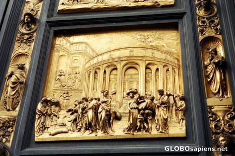 Postcard Close-up on the Baptistry Doors