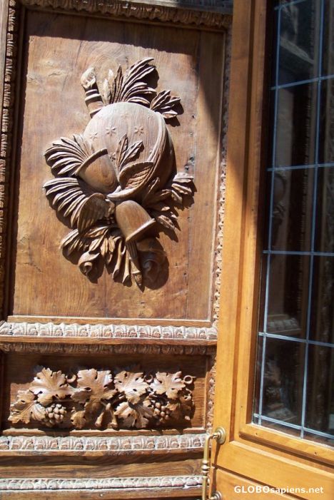 Postcard Detail of panel on Cathedral door