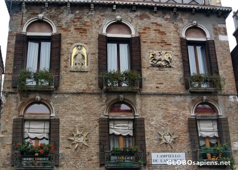 Postcard Tipical Venetian facade