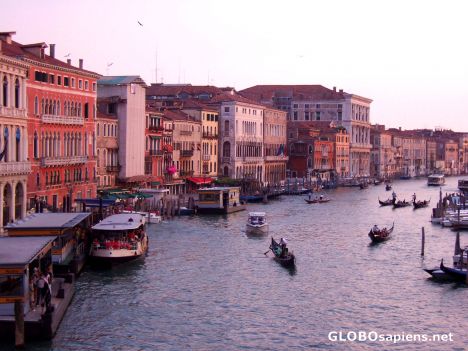 Postcard Grand Canal in the evening