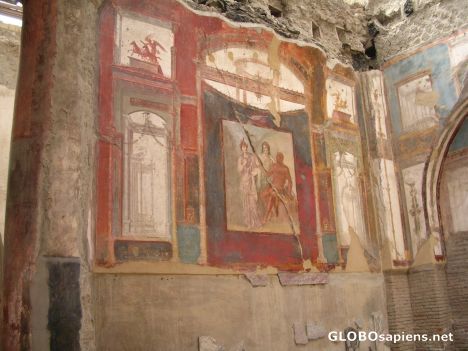Postcard The fresco from Herkules in Herkulaneum