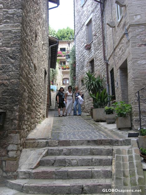 Postcard A street in Assisi