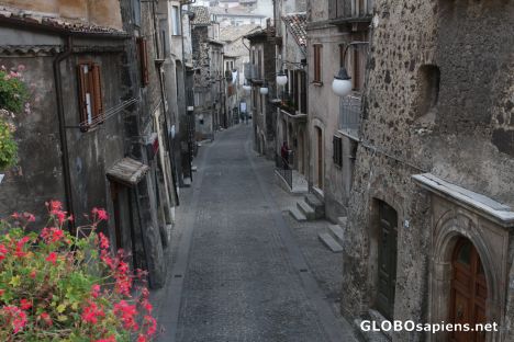 the main street in Scanno