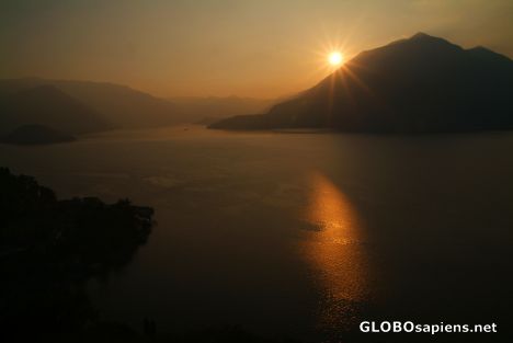 Postcard Varenna - Sunset over Lake Como
