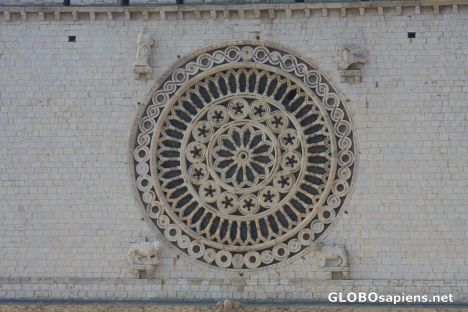 Postcard Rose Windows of Basilica di San Francesco