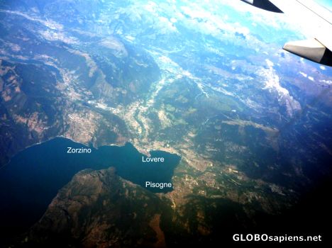 Postcard Lake Iseo Aerial