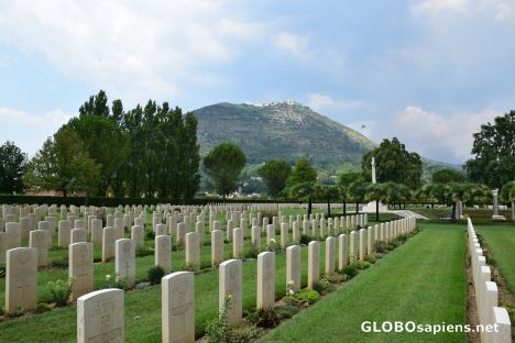 Postcard Monte Cassino from the Commonwealth War Cemetrary