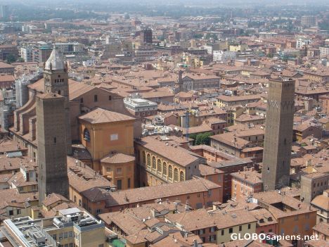 Postcard Bologna from a tower