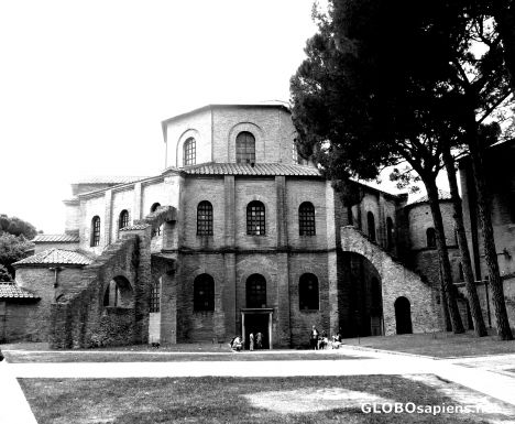 Postcard Basilica di San Vitale (b/w) -