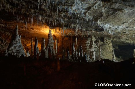 Postcard Inside the new cave of Villanova.