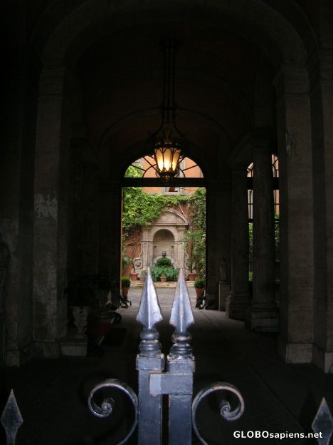 Postcard Patio of the Spanish Embassy to the Holy See