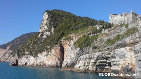 Postcard Coastal cliff near Portovenere