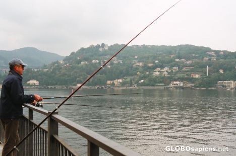 Postcard Fishing at Lake Como