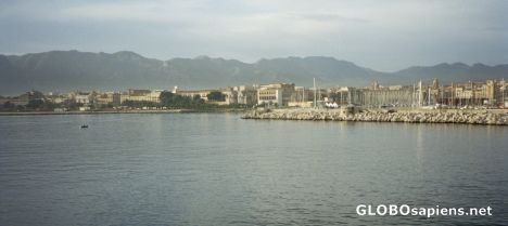 Postcard Palermo seen from the sea