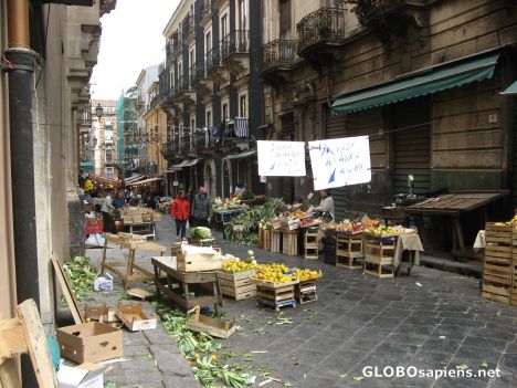 Street market in Catania