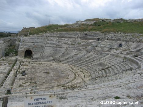 Postcard Greek theatre, Archaeological Park, Siracusa