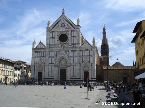 Postcard Basilica Santa Croce, Firenze