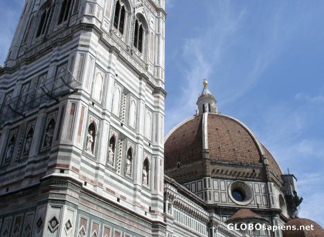 Postcard Giotto's campanile and Brunelleschi's cupola