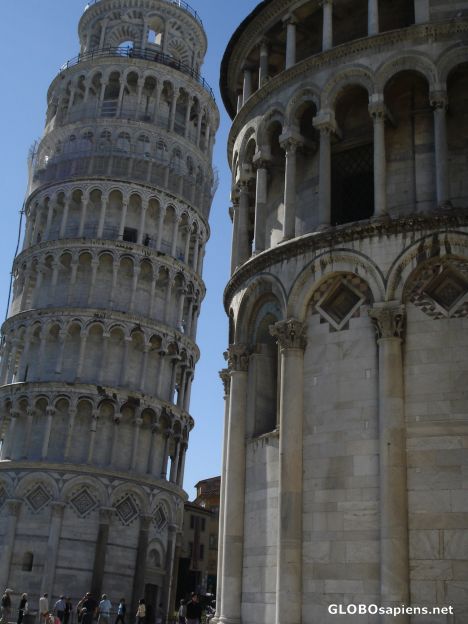 Postcard The leaning tower -