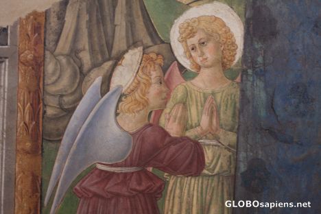 Postcard fresco in Trinci Palace, Foligno