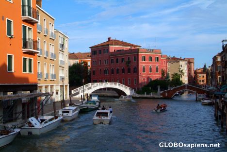 Postcard Venice (IT) - canals near train station