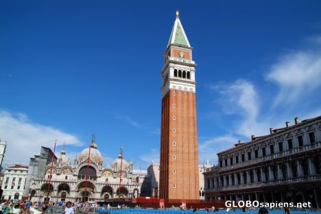 Postcard Venice (IT) - Bell Tower at the Piazza S Marco