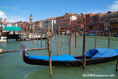 Postcard Venice (IT) - Canale Grande and gondola