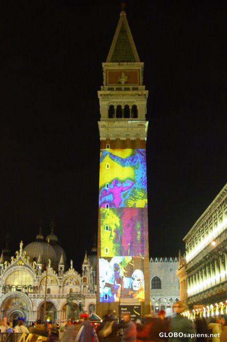 Postcard Piazza of San Marco - Carnival